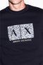 Men's Regular Fit Long Sleeve Cotton Logo Patterned Navy Blue Sweatshirt - 7