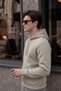 Men's Winter 3-Strand Fleece Hooded Oversize Sweatshirt with Cut-Out Pockets - 7