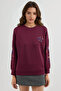 Modal textured embroidered crew neck sweatshirt - 7