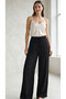 Women's Cupra Modal Fabric Adjustable Lace-Up Trousers with Elastic Waist - 4