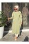 Trend Patterned Merserized Full Length Tunic Çağla