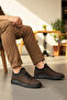 Brown Nubuck Genuine Leather Orthopedic Men's Casual Shoes 117 m - 2