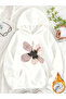 Unisex Women's Printed Hooded Kangaroo Pocket Comfortable Fit Regular Cut Sweatshirt