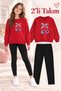 Girl's Crew Neck Sweatshirt and Leggings 2-Piece Set