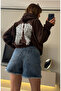 Brown Sequin Embroidered Hooded Sweatshirt with Wing Detail - 4197 - 2