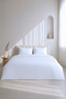 Duvet Cover Set, Striped Satin – Striped Pearl - Extra King Size