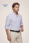 Long Sleeve Regular Fit Buttoned Collar Striped 100% Cotton Shirt