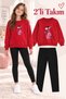 Girl's Crew Neck Sweatshirt and Leggings 2-Piece Set