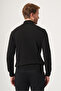 Black Turtleneck Long Sleeve Knitted Comfort Fit Cotton Sweater 1012265004 - 5