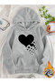 Unisex Women's Printed Hooded Kangaroo Pocket Comfortable Fit Regular Cut Sweatshirt