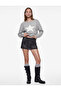 Long Sleeve Crew Neck Star Patterned Knit Sweater