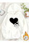 Unisex Women's Printed Hooded Kangaroo Pocket Comfortable Fit Regular Cut Sweatshirt