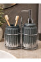 3 piece liva bathroom set - anthracite silver - 2