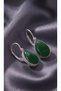 Black Agate Stone Steel Earrings - 3