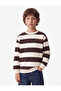 Long Sleeve Crew Neck Striped Sweatshirt - 2