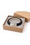 Ervanto Dark Brown Leather Men's Bracelet - Curved Band and Silver Clasp - 3