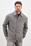 Buttoned Polo Collar Double Pocket Short Cashmere Coat - 7