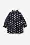 Navy Blue Star Patterned Girl's Gabardine Dress - Poppy. - 5