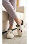 Women's Gray Strawberry Embroidered Ear Detailed House Slippers 3 cm Byndci̇lpan01 - 4