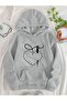Unisex Women's Printed Hooded Kangaroo Pocket Comfortable Fit Regular Cut Sweatshirt