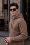 Men's Winter 3-Strand Fleece Hooded Oversize Sweatshirt with Cut-Out Pockets - 8