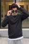 Men's Winter 3-Thread Fleece Lined Crew Neck Comfortable Fit Sweatshirt