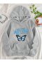 Unisex Women's Printed Hooded Kangaroo Pocket Comfortable Fit Regular Cut Sweatshirt