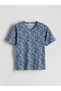 V-Neck Patterned Blouse - 5