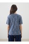 V-Neck Patterned Blouse - 4
