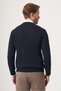 Navy Blue V-Neck Long Sleeve Knitted Comfort Fit Cotton Cardigan Knitwear 1012265016 - 5