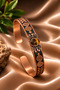 Women's Copper Bracelet Handcrafted Pure Copper Oval Tiger's Eye Natural Stone Women's Copper Adjustable Bracelet