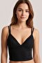 Women's Black Modal Lace Double Strap Bralet