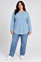 Women's Plus Size Crew Neck Long Sleeve Oval Hem Tunic T-Shirt Spr26Btk992 - 2