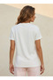 Smart Relaxed Fit T-shirt with Crochet Floral Trim - 5