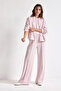 F1028Axpn38 Pink Straight Fit Straight Leg Modal Trousers