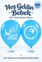 Welcome Baby Balloon Blue Baby Shower Printed Latex Balloon 100 Pieces Baby Boy Birth Decoration Balloon