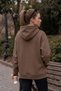 Women's Winter 3-Strand Fleece Hooded Oversize Sweatshirt with Cut-Out Pockets - 6
