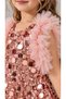 Girl's Dress Baby Girl Sequin Embroidered Evening Dress Party Prom Dress Ruffle Sleeve Detailed Evening Dress - 8