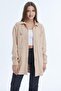Women's Double Pocket Button Closure Ribbed Shirt - 6