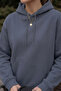Women's Winter 3-Strand Fleece Hooded Oversize Sweatshirt with Cut-Out Pockets - 2