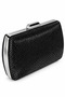 Black Snake Skin Patterned Evening Dress Clutch Portfolio Bag Wedding Invitation and Evening Bag - 2