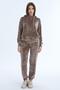 Women's Hooded Velvet Double Suit with Pocket Detail