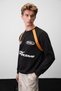 Salvatore Men's Black Sweatshirt with Contrast Stripes - 5