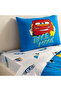 Licensed Disney Single Duvet Cover Set Cars Let's Race Elastic Sheet 120*200cm - 3