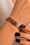 Women's Copper Bracelet Handcrafted Pure Copper Oval Red Agate Natural Stone Women's Copper Adjustable Bracelet - 3