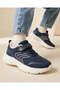 Girls Navy Rubber Patch Training Shoes - 5