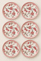 Gülizar 6-piece porcelain tea saucer set - 4
