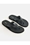 Men Black Plain Flip Flops - 2