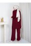 Sim İp Detailed Knitwear Trousers Tunic Set - 7