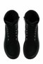 Women's Black Boots, Lace-Up, Side Zipper, Thick Sole, Winter Ankle Detailed Casual Boots - 7